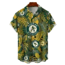 Oakland Athletics MLB Tropical Leaves Hawaiian Shirt