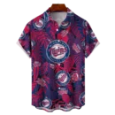 Minnesota Twins MLB Tropical Leaves Hawaiian Shirt