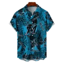 Miami Marlins MLB Tropical Leaves Hawaiian Shirt