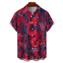 Cleveland Indians MLB Tropical Leaves Hawaiian Shirt
