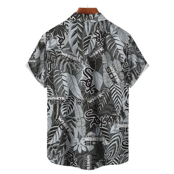Chicago White Sox MLB Tropical Leaves Hawaiian Shirt - Image 2