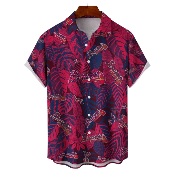 Atlanta Braves MLB Tropical Leaves Hawaiian Shirt