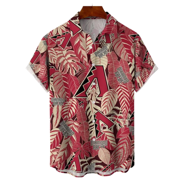 Arizona Diamondbacks MLB Tropical Leaves Hawaiian Shirt