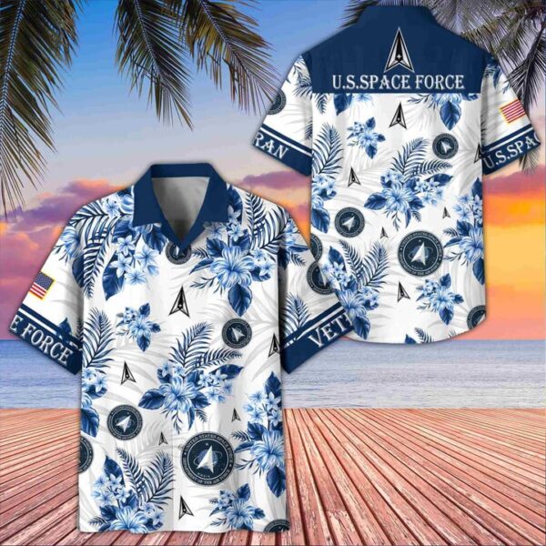 Premium US  Space Force Veterans Hawaiian Shirt Gifts For US Veterans Gifts On Memorial Day Father's Day Armed Forces Day Veterans Day