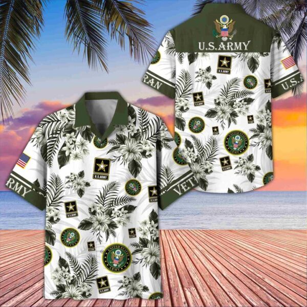 Premium US  Army 2 Veterans Hawaiian Shirt Gifts For US Veterans Gifts On Memorial Day Father's Day Armed Forces Day Veterans Day