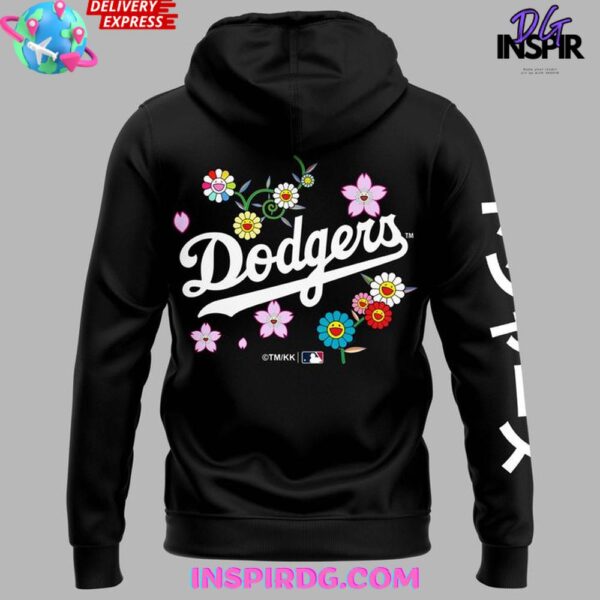 Dodgers x Takashi Murakami 2025 MLB Black Hoodie - Image 3