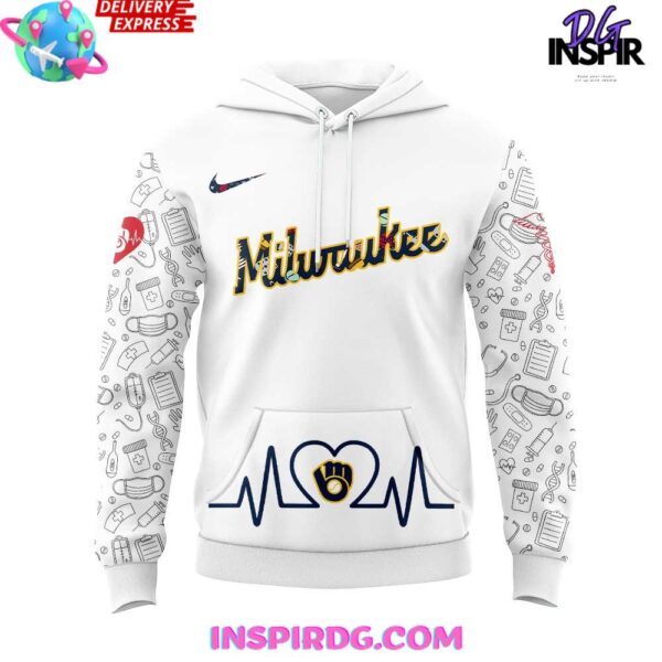 Milwaukee Brewers Nurses Appreciation 2025 Hoodie - Image 2