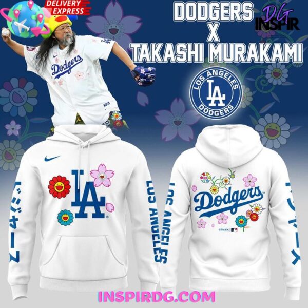 Dodgers x Takashi Murakami 2025 MLB White Hoodie