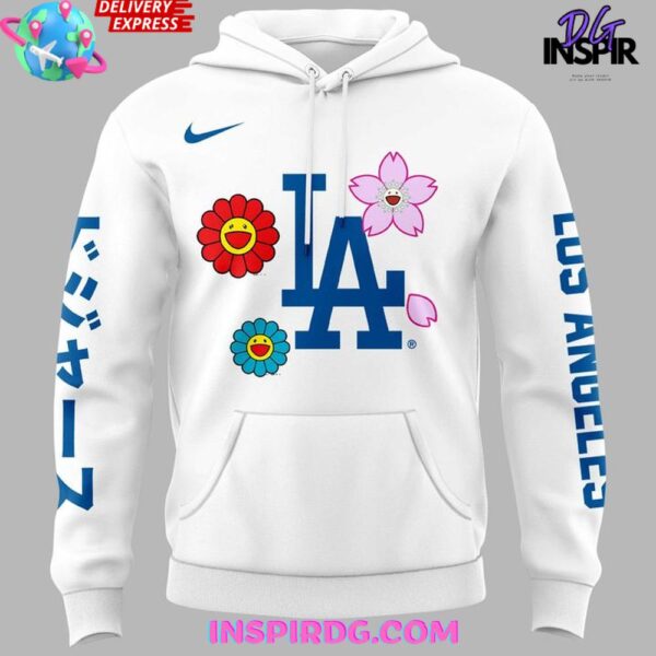 Dodgers x Takashi Murakami 2025 MLB White Hoodie - Image 2