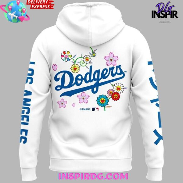 Dodgers x Takashi Murakami 2025 MLB White Hoodie - Image 3