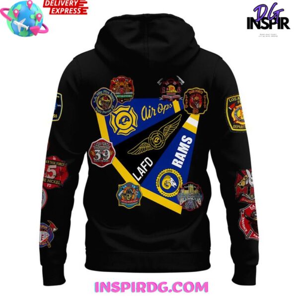 Los Angeles Rams x Kevin Leonel LAFD 2025 Hoodie - Image 3