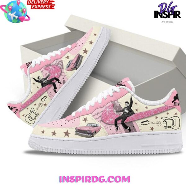 Elvis Presley Pink Cadillac Limited Edition Air Force 1 Sneakers - Image 3
