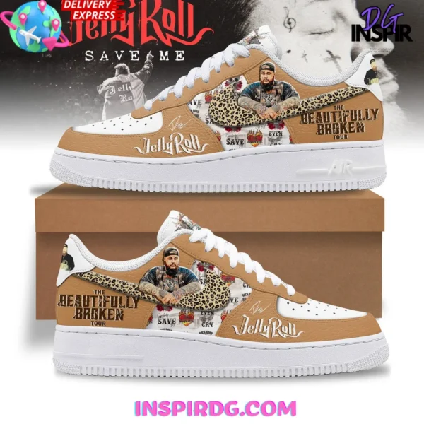 Jelly Roll Beautifully Broken Tour 2025 Air Force 1 Sneakers