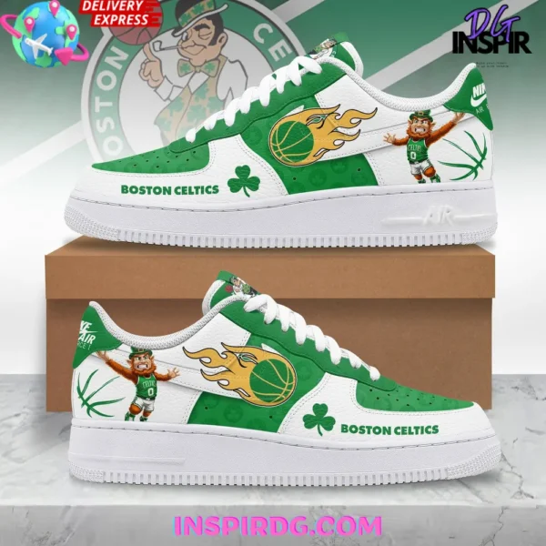 Boston Celtics Fireball Limited Edition Air Force 1 Sneakers
