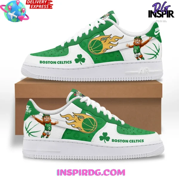 Boston Celtics Fireball Limited Edition Air Force 1 Sneakers - Image 2