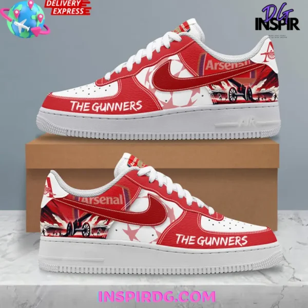 Arsenal The Gunners Limited Edition Air Force 1 Sneakers - Image 2