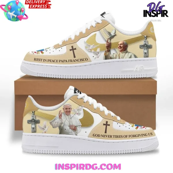 Pope Francis Memorial Limited Edition Air Force 1 Sneakers - Image 2