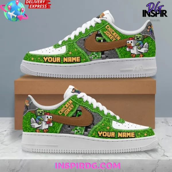 Chicken Jockey x Minecraft Limited Edition Air Force 1 Sneakers - Image 2