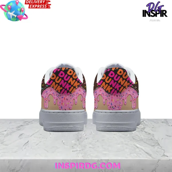 Addicted to Dunkin Donuts Drip Air Force 1 Sneakers - Image 3