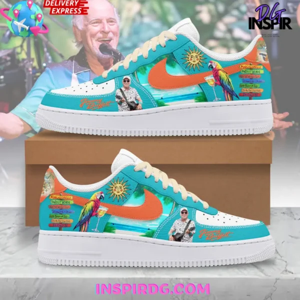 Jimmy Buffett Margaritaville Tribute Air Force 1 Sneakers