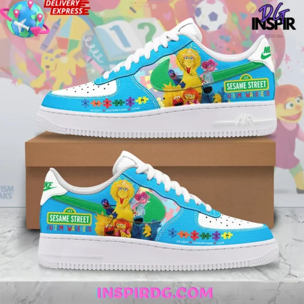 Sesame Street x Autism Awareness Limited Edition Air Force 1 Sneakers