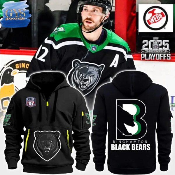 Binghamton Black Bears FPHL 15th Anniversary Quarter Zip Hoodie