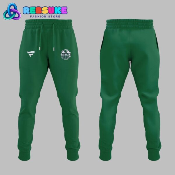Edmonton Oilers x St.Patrick’s Day Hoodie Set 2025 - Image 2