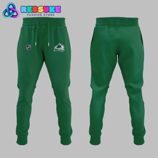 Colorado Avalanche x St.Patrick’s Day Hoodie Set 2025 - Image 2