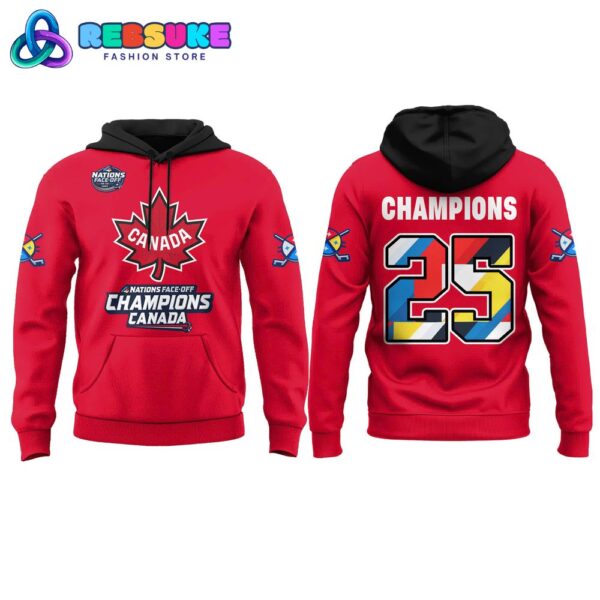 Canada 2025 4 Nations Face Off Champions Combo Hoodie Set - Image 2