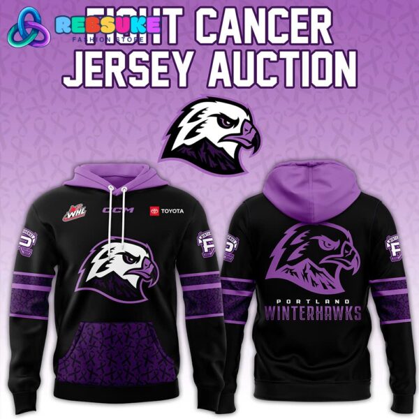 Portland Winterhawks Fight Cancer Hoodie Set