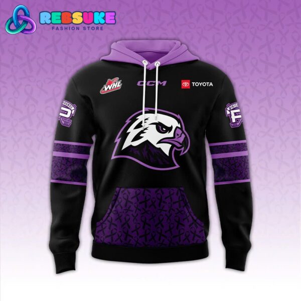 Portland Winterhawks Fight Cancer Hoodie Set - Image 2