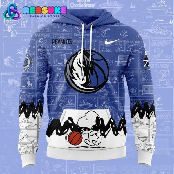 Dallas Mavericks NBA 75th Anniversary of Peanuts Hoodie Set - Image 2