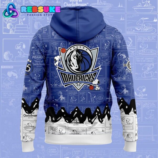 Dallas Mavericks NBA 75th Anniversary of Peanuts Hoodie Set - Image 3