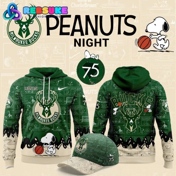 Milwaukee Bucks NBA 75th Anniversary of Peanuts Hoodie Set
