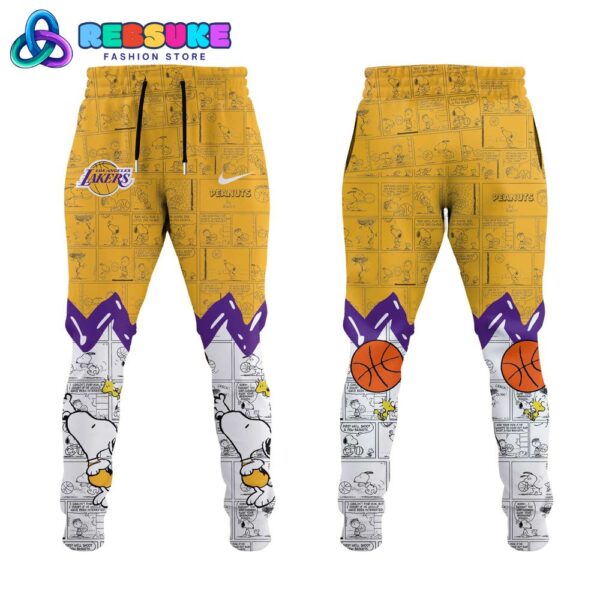 Los Angeles Lakers 75th Anniversary of Peanuts Hoodie Set - Image 4
