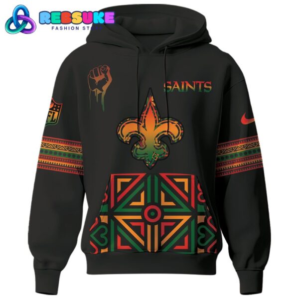 New Orleans Saints NFL Black History Month Hoodie Set - Image 2