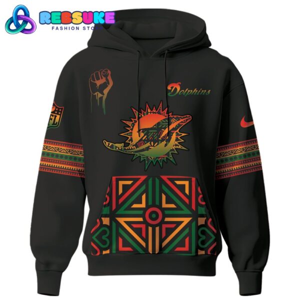 Miami Dolphins NFL Black History Month Hoodie Set - Image 2