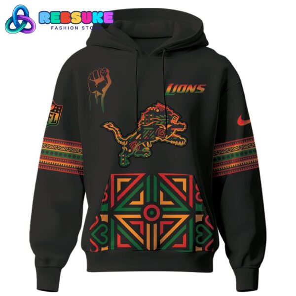Detroit Lions NFL Black History Month Hoodie Set - Image 2
