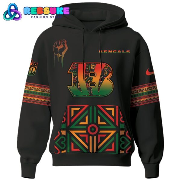 Cincinnati Bengals NFL Black History Month Hoodie Set - Image 2