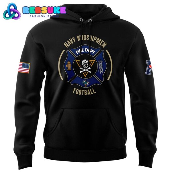 Navy Midshipmen Football x Firefighter Appreciation Hoodie Set - Image 2