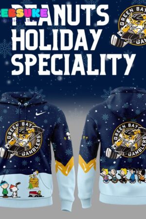 Green Bay Gamblers Peanuts and Snoopy Night Hoodie Set