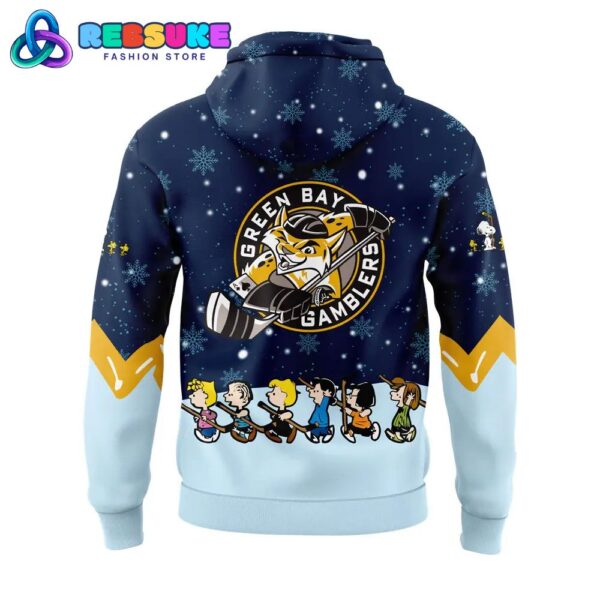 Green Bay Gamblers Peanuts and Snoopy Night Hoodie Set - Image 3