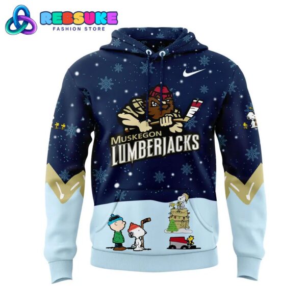 Muskegon Lumberjacks Peanuts and Snoopy Night Hoodie Set - Image 2