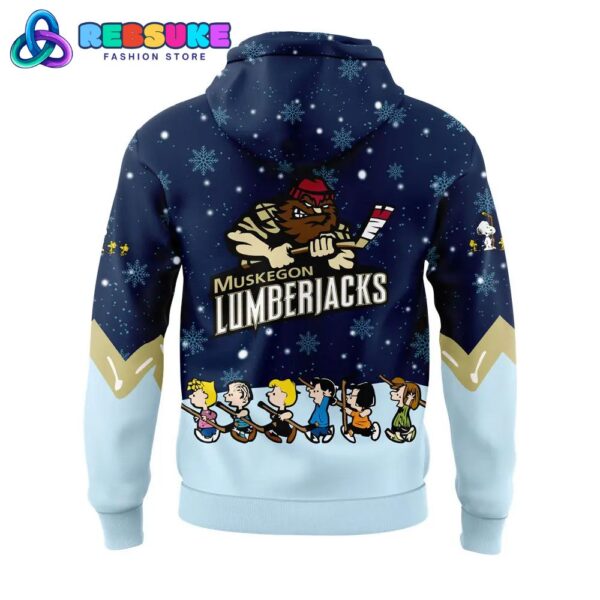 Muskegon Lumberjacks Peanuts and Snoopy Night Hoodie Set - Image 3