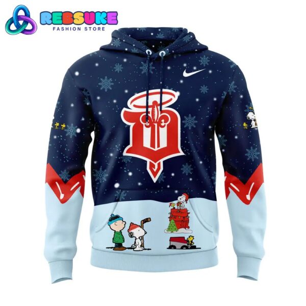 Dubuque Fighting Saints Peanuts and Snoopy Night Hoodie Set - Image 2