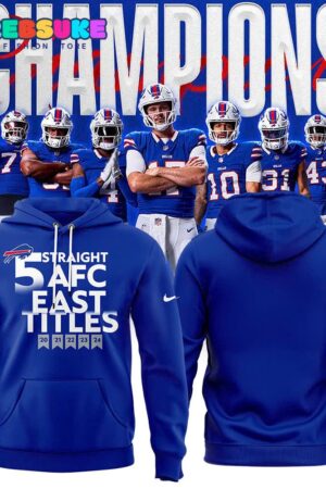 Buffalo Bills Royal Five-Straight Hoodie, Cap