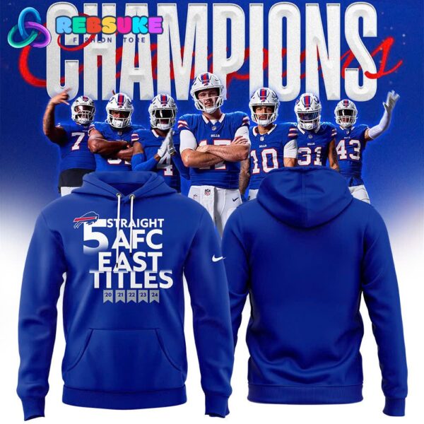 Buffalo Bills Royal Five-Straight Hoodie, Cap