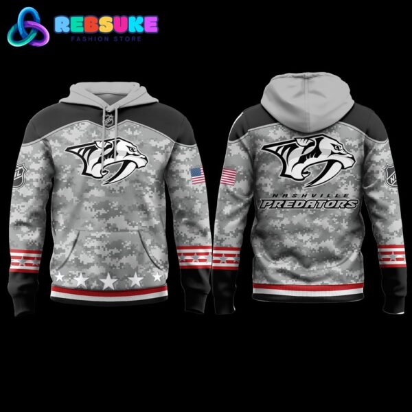 Nashville Predators 2024 Military Appreciation Hoodie Set - Image 2