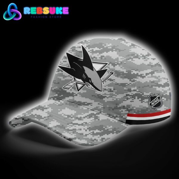 San Jose Sharks 2024 Military Appreciation Hoodie Set - Image 4