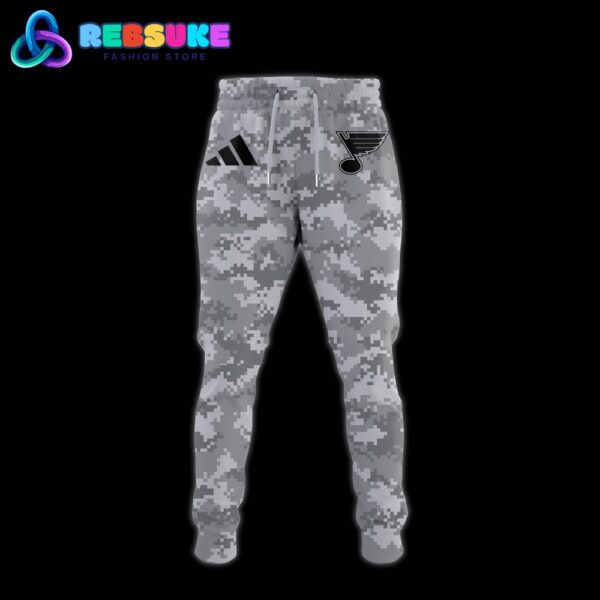 St Louis Blues 2024 Military Appreciation Hoodie Set - Image 3